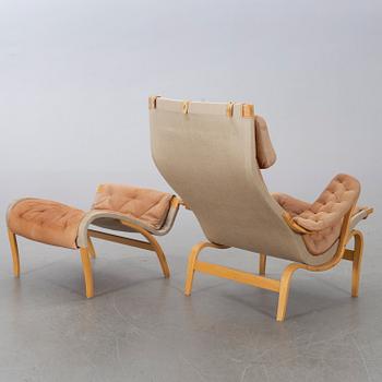 BRUNO MATHSSON, "Pernilla" armchair and stool from DUX.