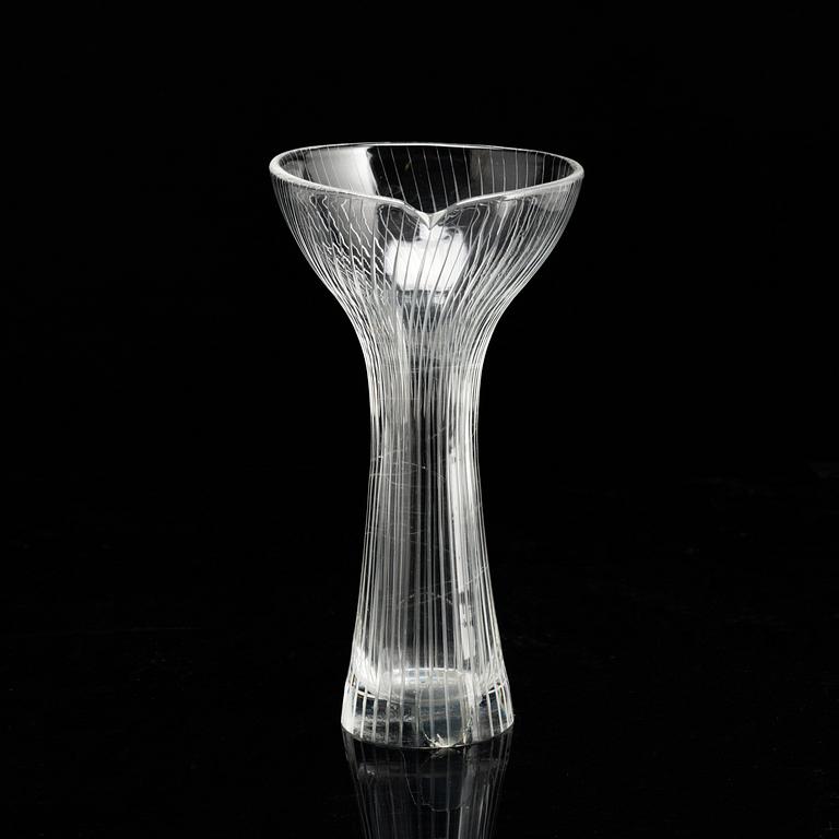 A Tapio Wirkkala glass vase, Iittala 1950´s.