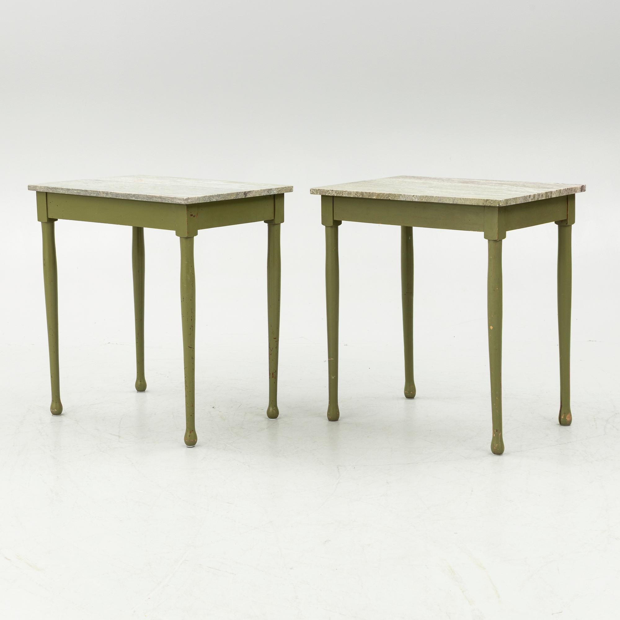 A pair of side tables, early 20th century.