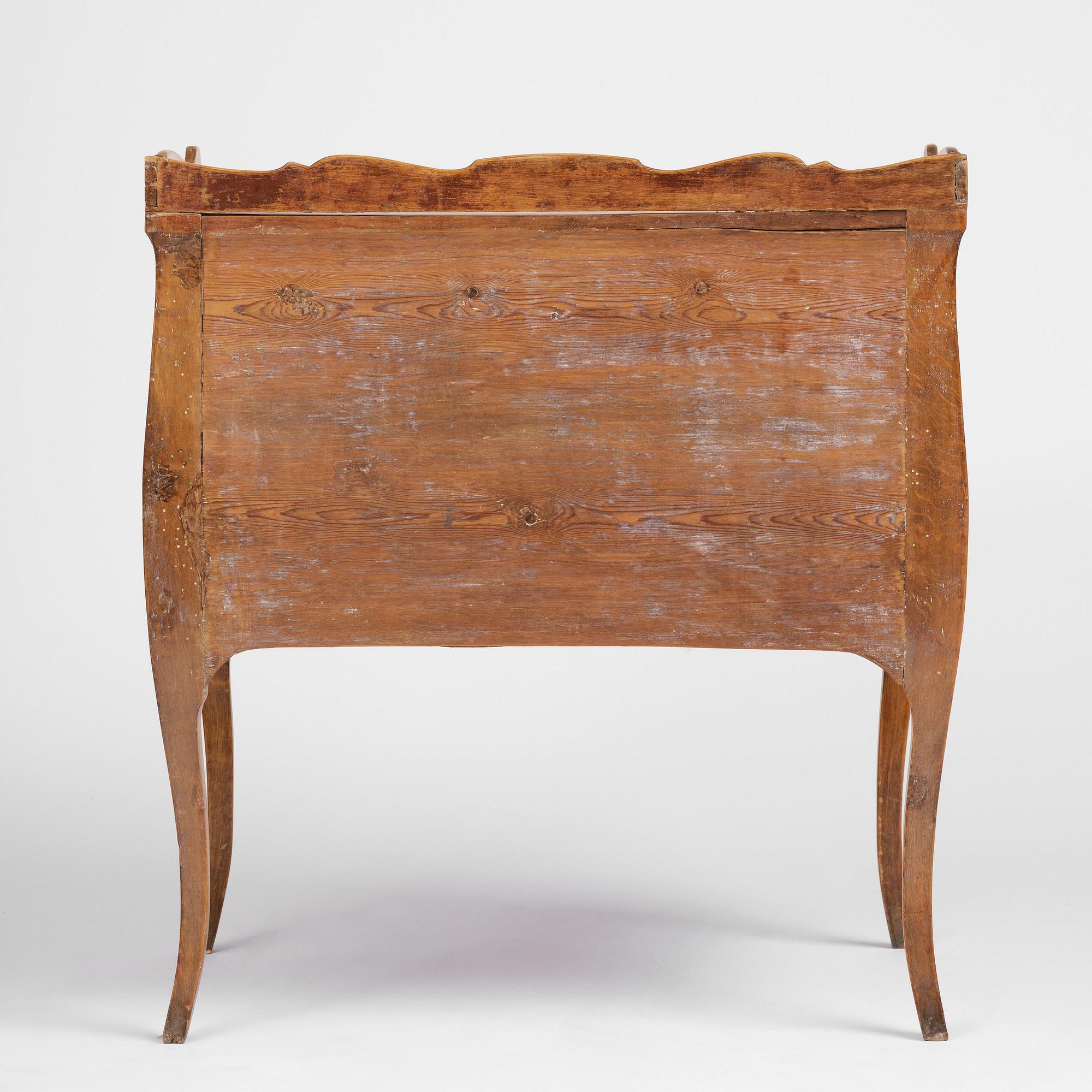 A Swedish rococo chamberpot cupboard, later part 18th century.