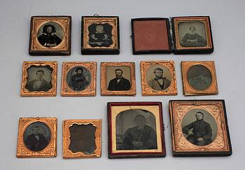 FOTOGRAFIER, 25 st, bla ambrotypier, 1800-tal.