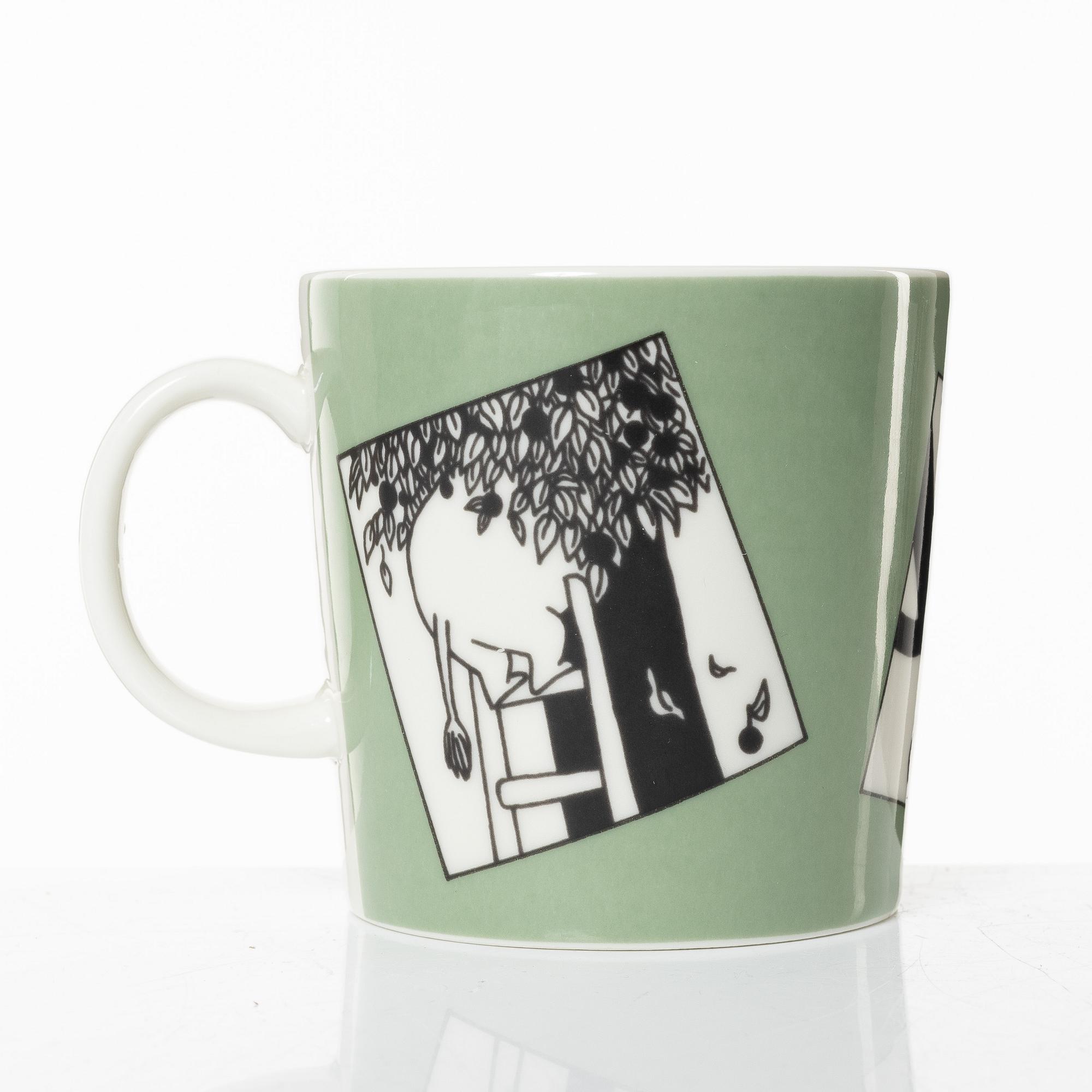 Moomin Mug Green, Arabia, Finland 1990-1993.