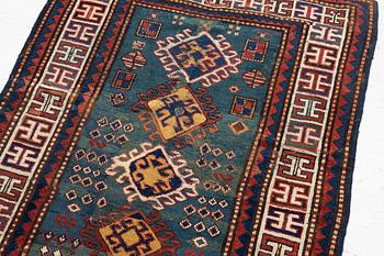 An antique Kazak rug, southern Caucasus, c 146 x 100 cm.