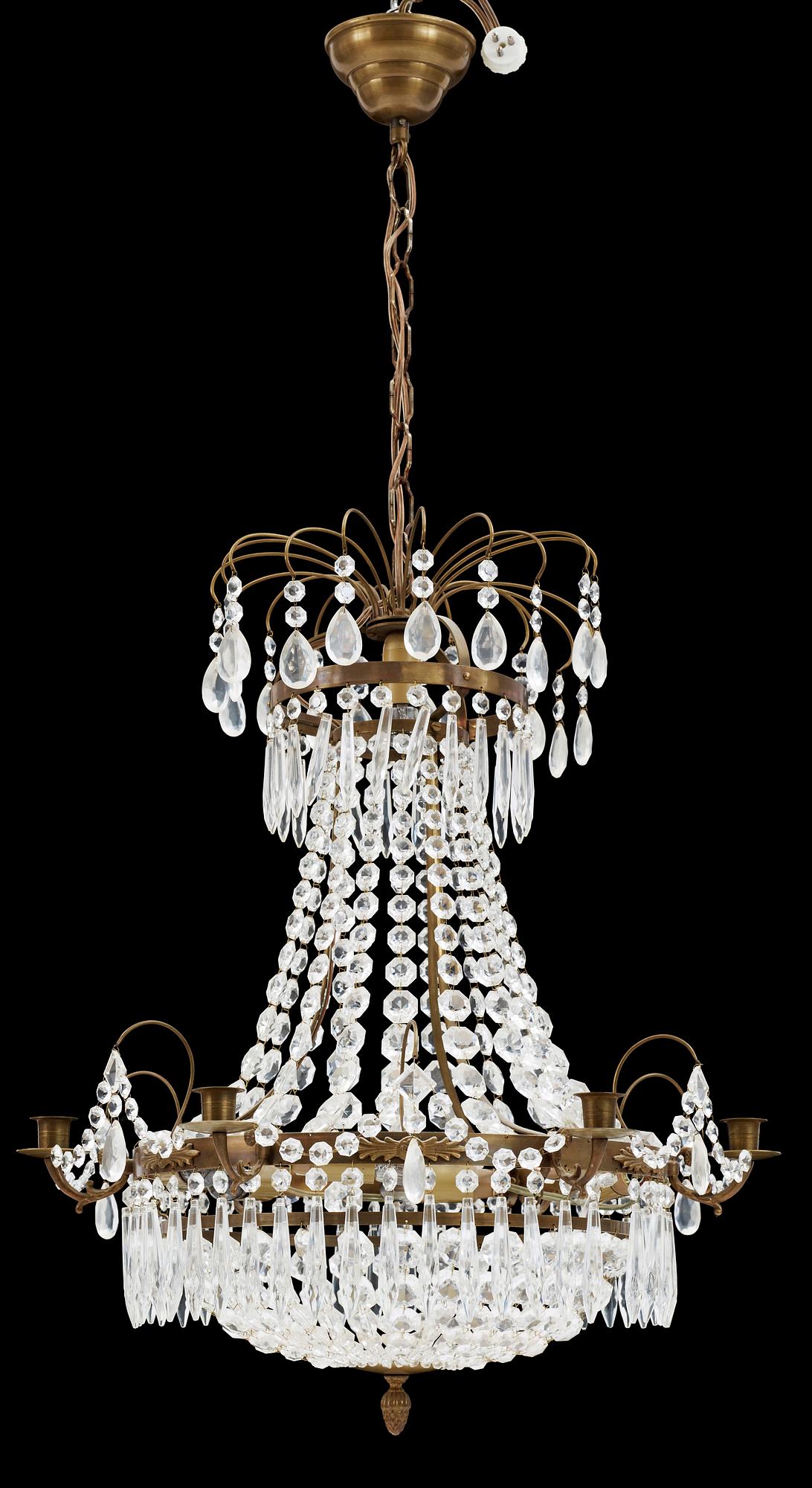 LJUSKRONA, gustaviansk stil, 1900-talets mitt. Höjd ca 60 cm.