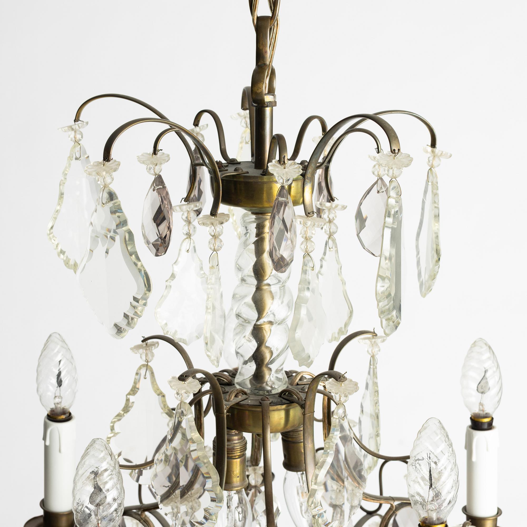 Chandelier, Rococo style, 20th century.