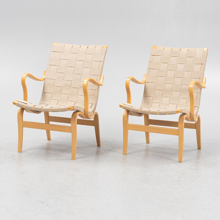 Bruno Mathsson, fåtöljer, ett par, "Eva", Dux.