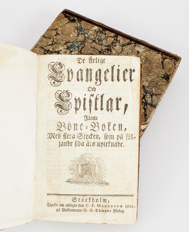 BÖCKER, 4 stycken, 1700-/1800-tal.