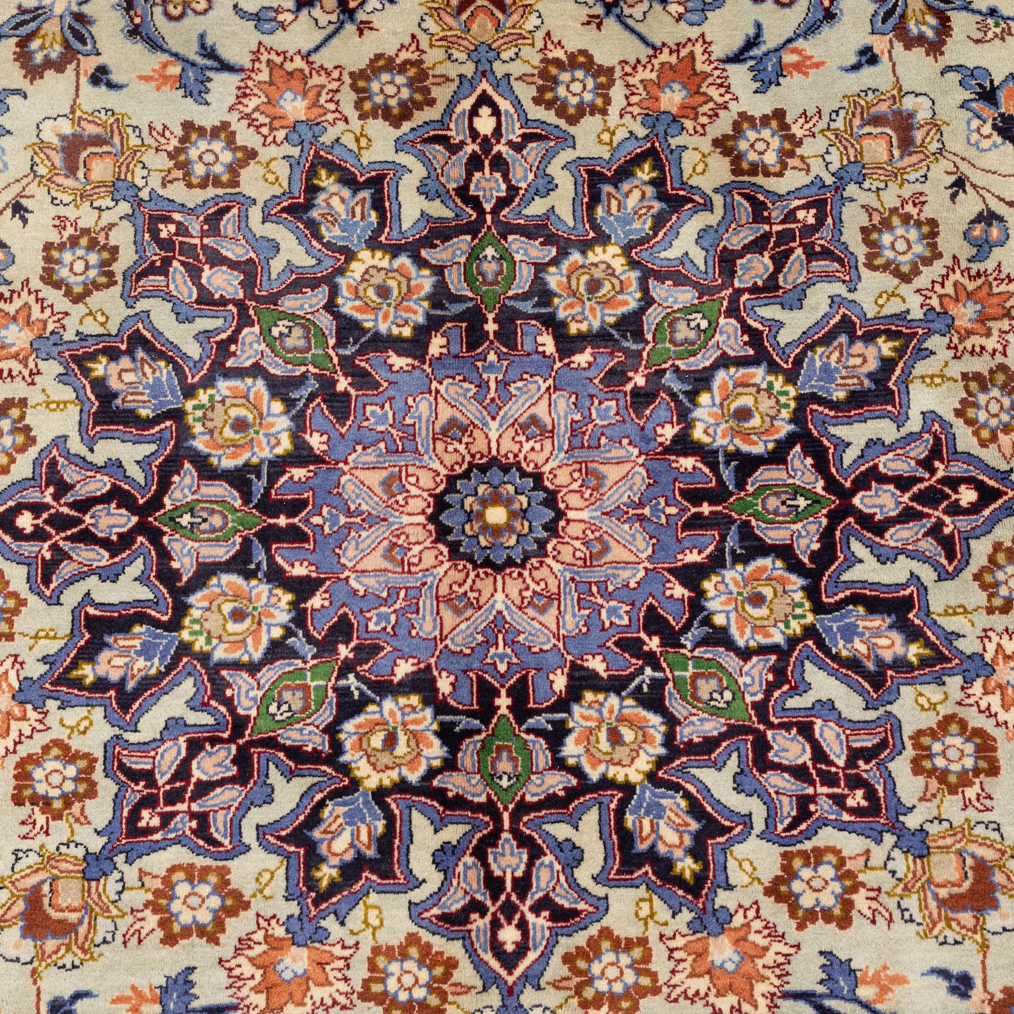 A Keshan carpet, c. 393 x 290 cm.