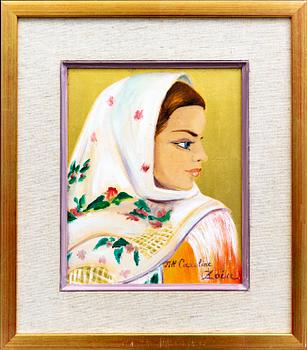 Zoia Krukovskya Lagerkrans, oil on panel signed.