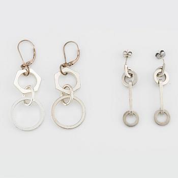 Efva Attling, earrings and necklace, silver.