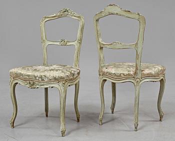 STOLAR, ett par, Louis XV-stil, 1800-talets andra hälft.