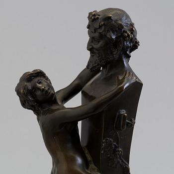 CLAUDE MICHEL CLODION, bronze sculpture, late 19th century.