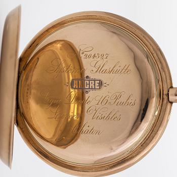 Système Glashütte, fickur, savonett, 60 mm.