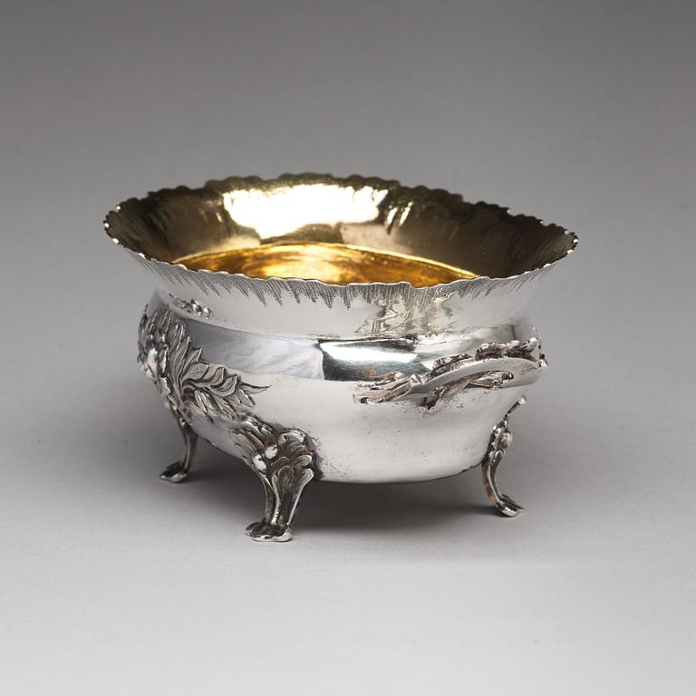 A Swedish 18th century parcel-gilt silver bowl, mark of Jons Granbom, Stockholm 1786.