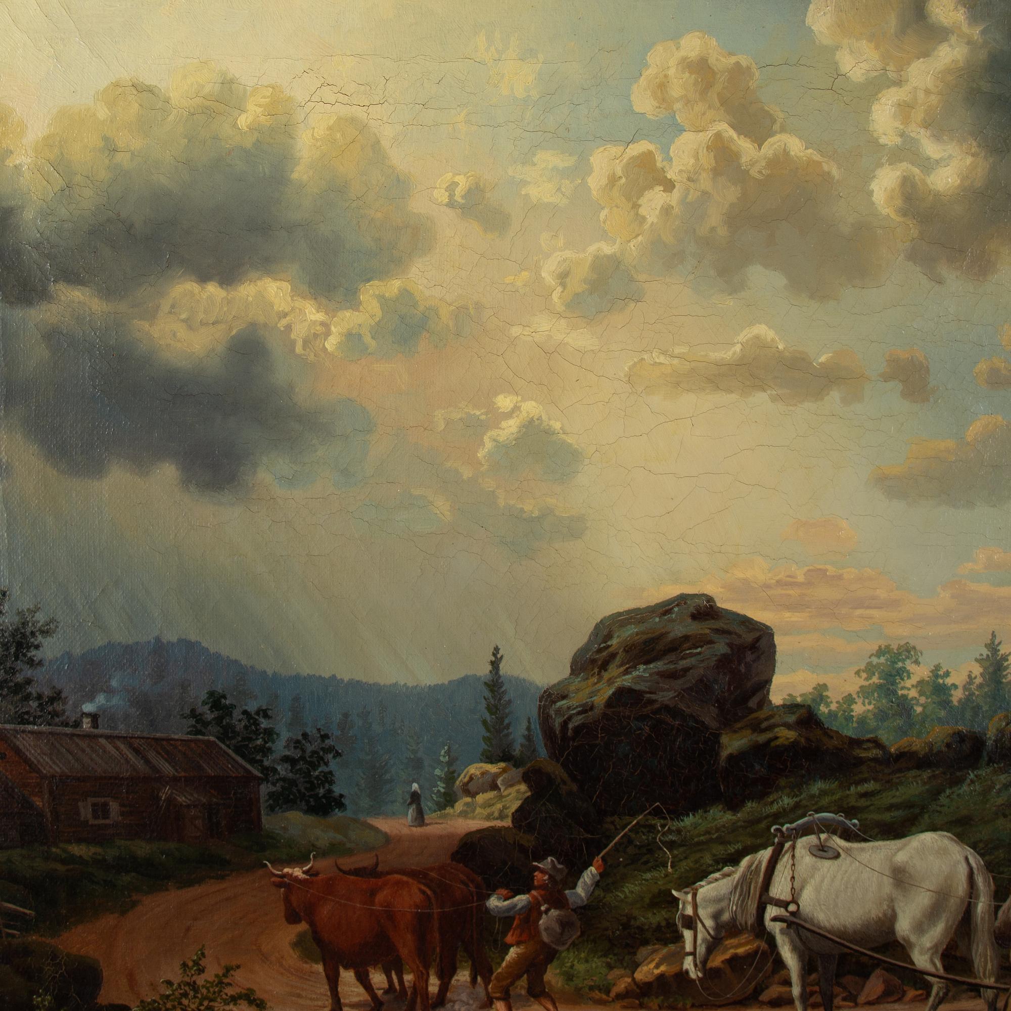 UNKNOWN ARTIST, oil on canvas, siugned E., Dahlberg and dated 1881.