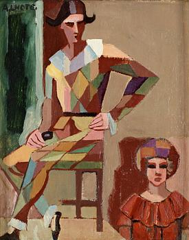 363. André Lhote, Harlequin with woman in red.