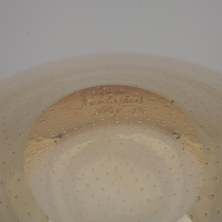 SKÅL, glas, signerad Gunnel Nyman Nuutajärvi Notsjö -34.