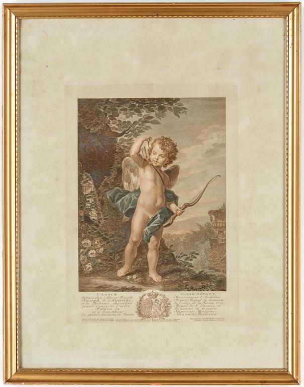 GRAVYR, efter Carle van Loo, Frankrike, 1799/1801.