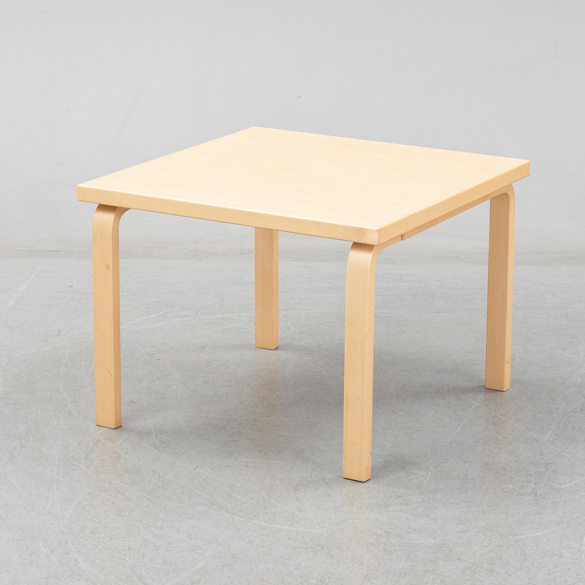 Alvar Aalto, a birch coffee table, Artek, Finland, 2002.