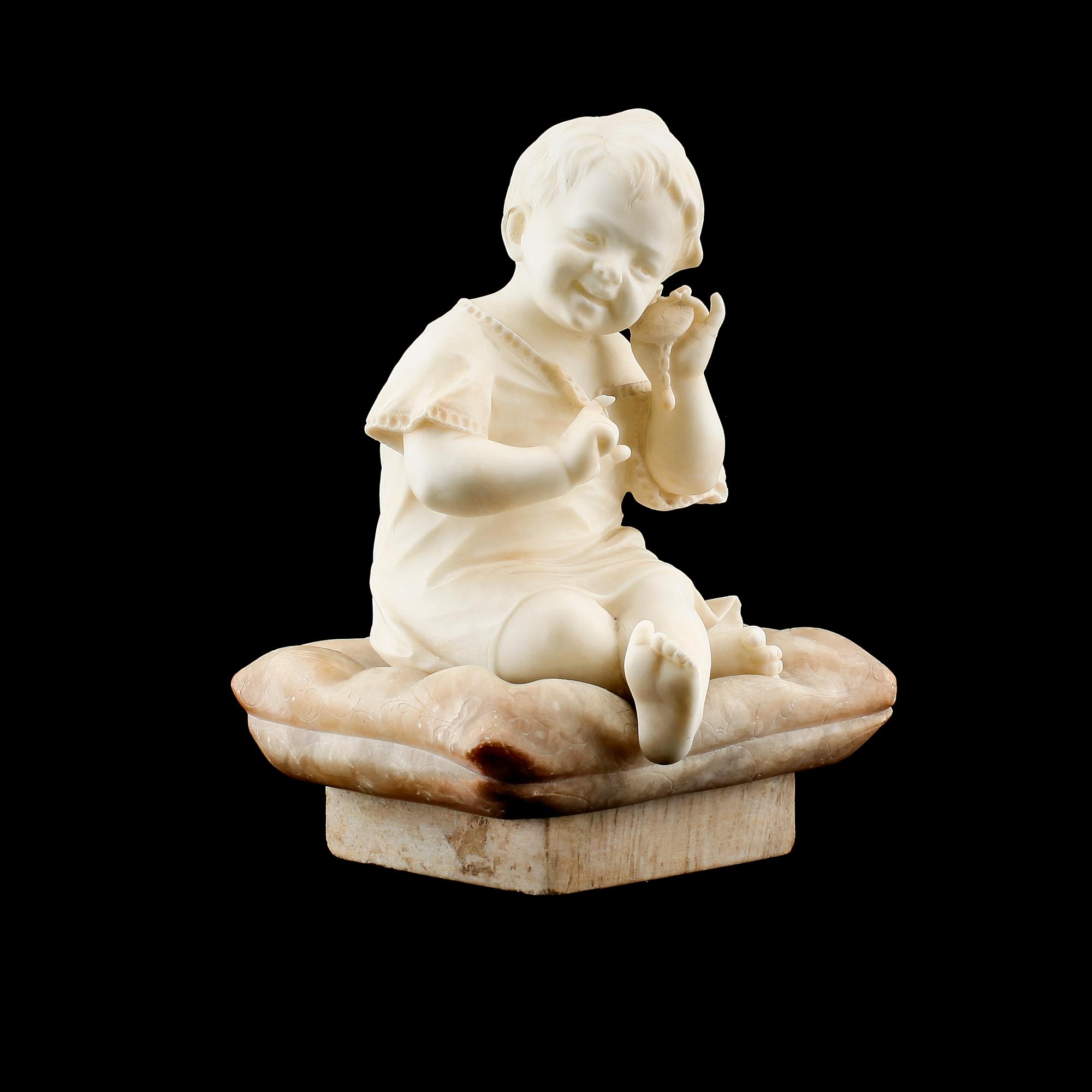 SKULPTUR, alabster, signerad G Jochini, 1900-talets första hälft.