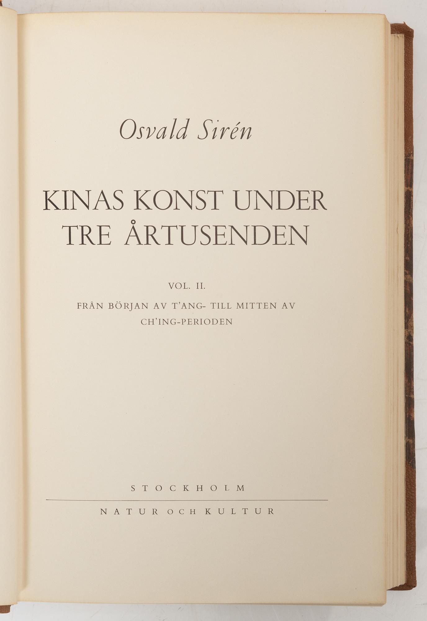 Osvald Sirén, "Chinese Art over Three Millennia", vol I-II, Stockholm 1942 and 1943.