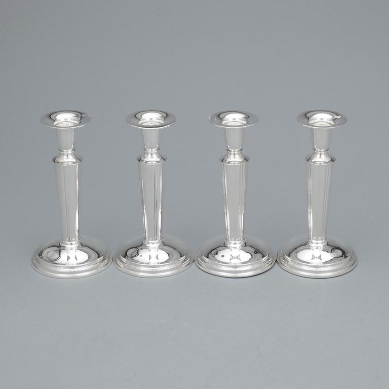 LJUSSTAKAR, 4 st, silver, TESI (Tenn & Silver Ab), 1960-tal.