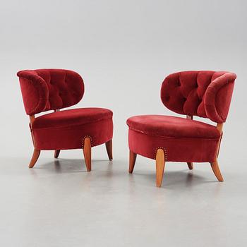 A pair of Otto Schulz 'Schulz' easy chairs, Jio Möbler, Sweden.