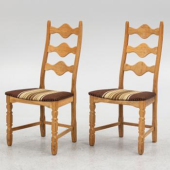 Henning Kjærnulf, a set of six 'Razorblade' chairs, Denmark, 1960's.