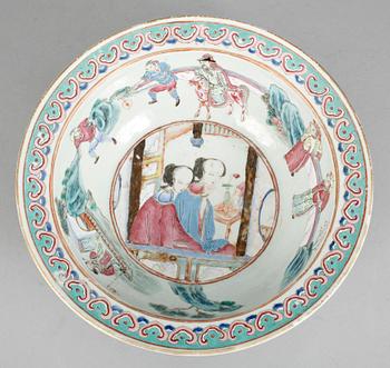 HANDFAT, porslin, Kina 1800-tal.