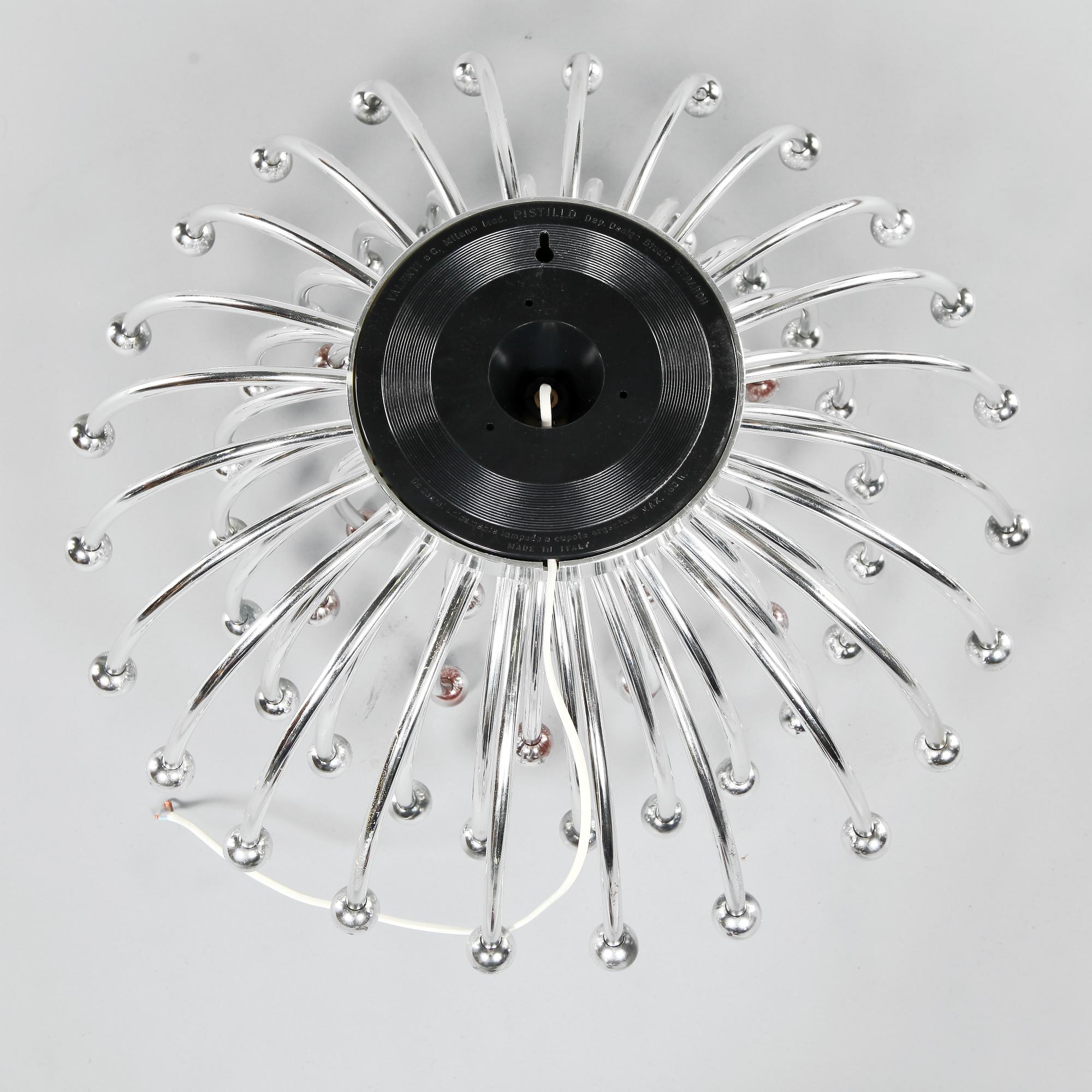 TAK/VÄGG/BORDSLAMPA, "Pistillo", Studio Tetrarch, Valenti Luce, formgiven 1970.