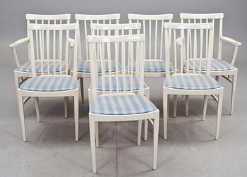 MATSALSMÖBLEMANG, 9 delar. "Herrgården", Carl Malmsten för Åfors Möbelfabrik.