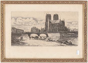 Charles Méryon · CHARLES MÉRYON, etsning, 1800-tal.