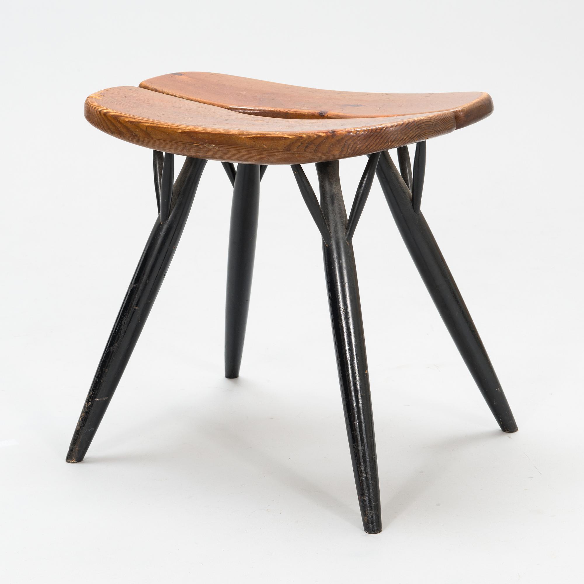 Ilmari Tapiovaara, a 1960/1970's 'Pirkka' stool for Laukaan Puu.