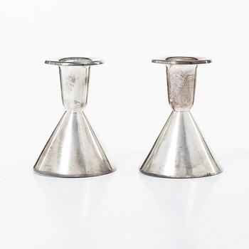C.G. Hallberg, ljusstakar, ett par, silver, Stockholm.