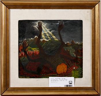 ELGSTRÖM, OSSIAN. Tillskriven. Olja på pannå. Monogramsign o dat 45.