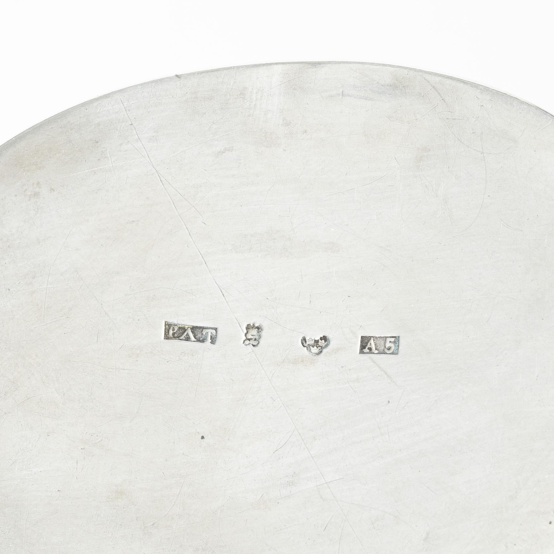 A Swedish silver snuff box, mark of Peter Andreas Thomasson, Karlskrona, 1855.