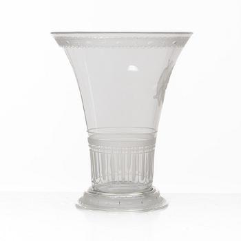 Simon Gate, vas, graverat glas, Orrefors, modell G 171, 1920-tal.