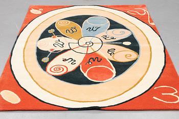 Hilma af Klint, a carpet, "Group VI, no 15, Series WUS, Seven Pointed Star", 11/30, hand tufted, ca 221 x 168 cm.