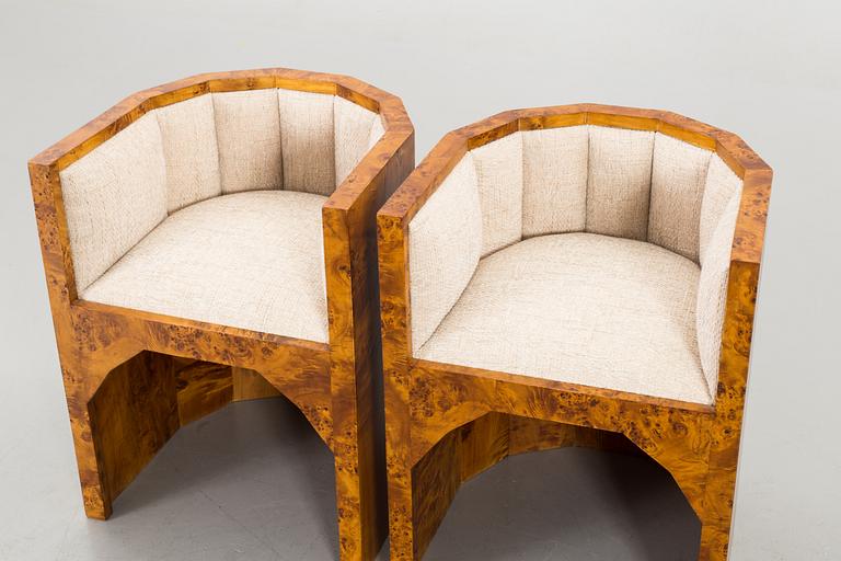 A pair of armchair, 20th century,