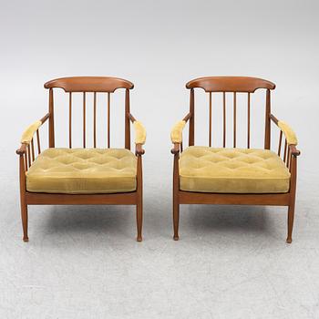 Kerstin Hörlin-Holmquist, A pair of "Skrindan" armchairs, mid-20th century.