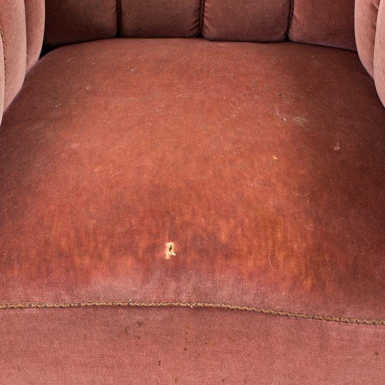 IVAR KREUGERS SOFFA OCH FÅTÖLJ, 1920-tal.