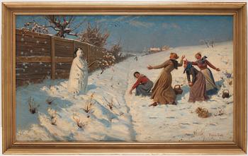 Hans Dahl, Snöbollskastning.