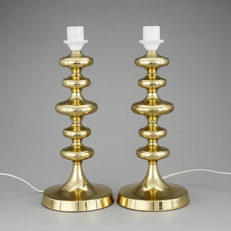 BORDSLAMPOR, ett par, 1900-talets andra hälft.