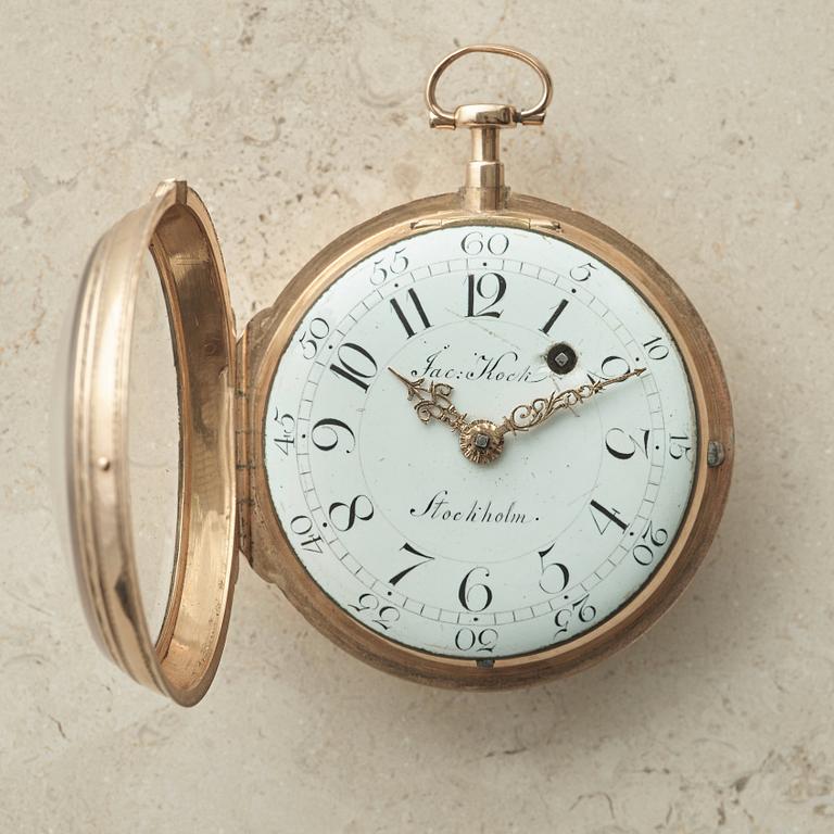 JACOB KOCK, (1737-1805) Stockholm, pocket watch, 56,5 mm,