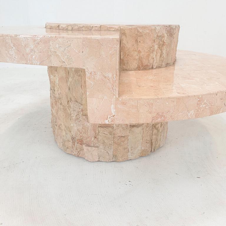 A lte 20th century stone veneered  coffee table.