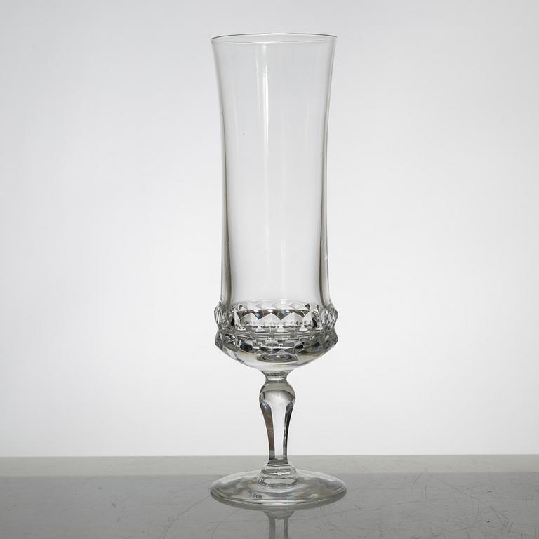 IngeborgLundin, twelve champagne glasses, "Silvia", Orrefors, Sweden.