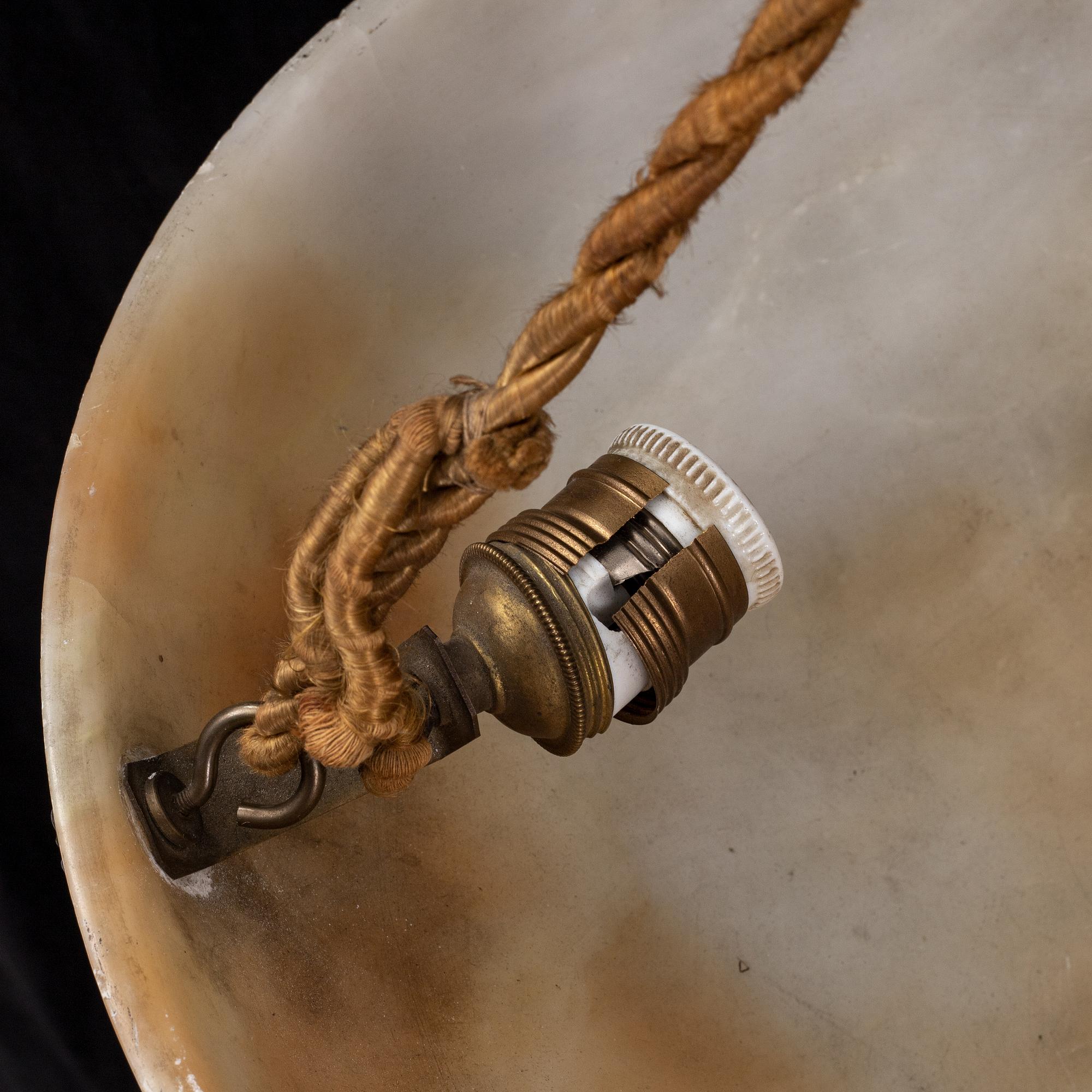 An alabaster ceiling light, 1920's.