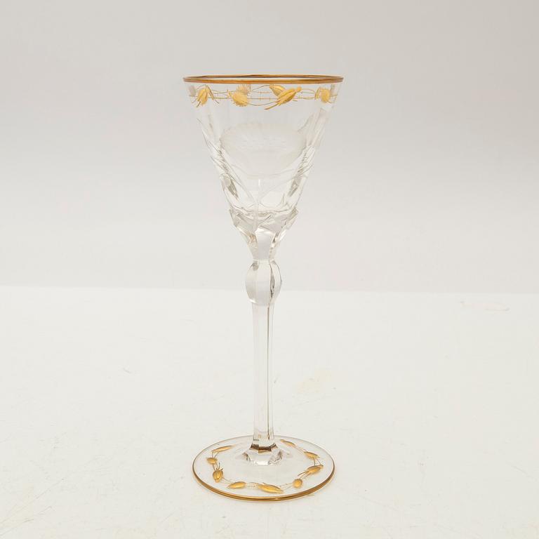 Glasservis, 33 + 2 delar, "Paula", Moser, Tjeckien, 1900-talets slut.