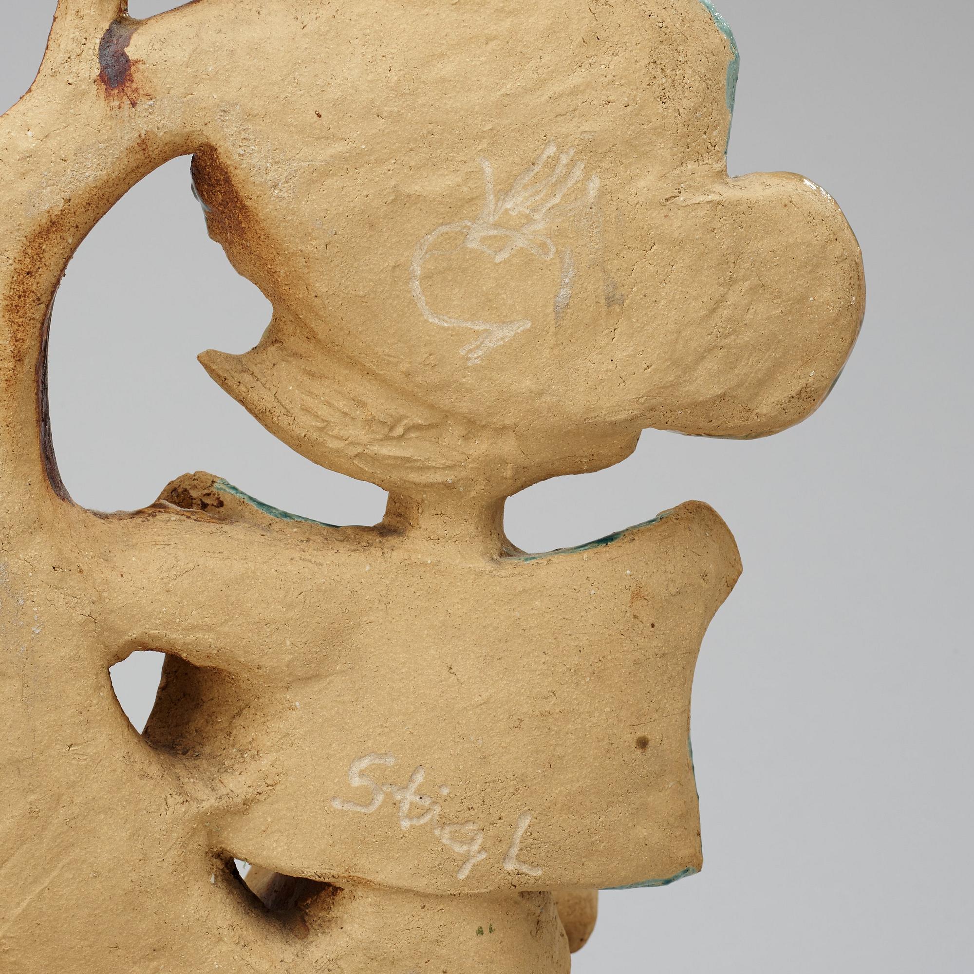 A Stig Lindberg stoneware sculpture, Gustavsberg Studio, probably 1940's.