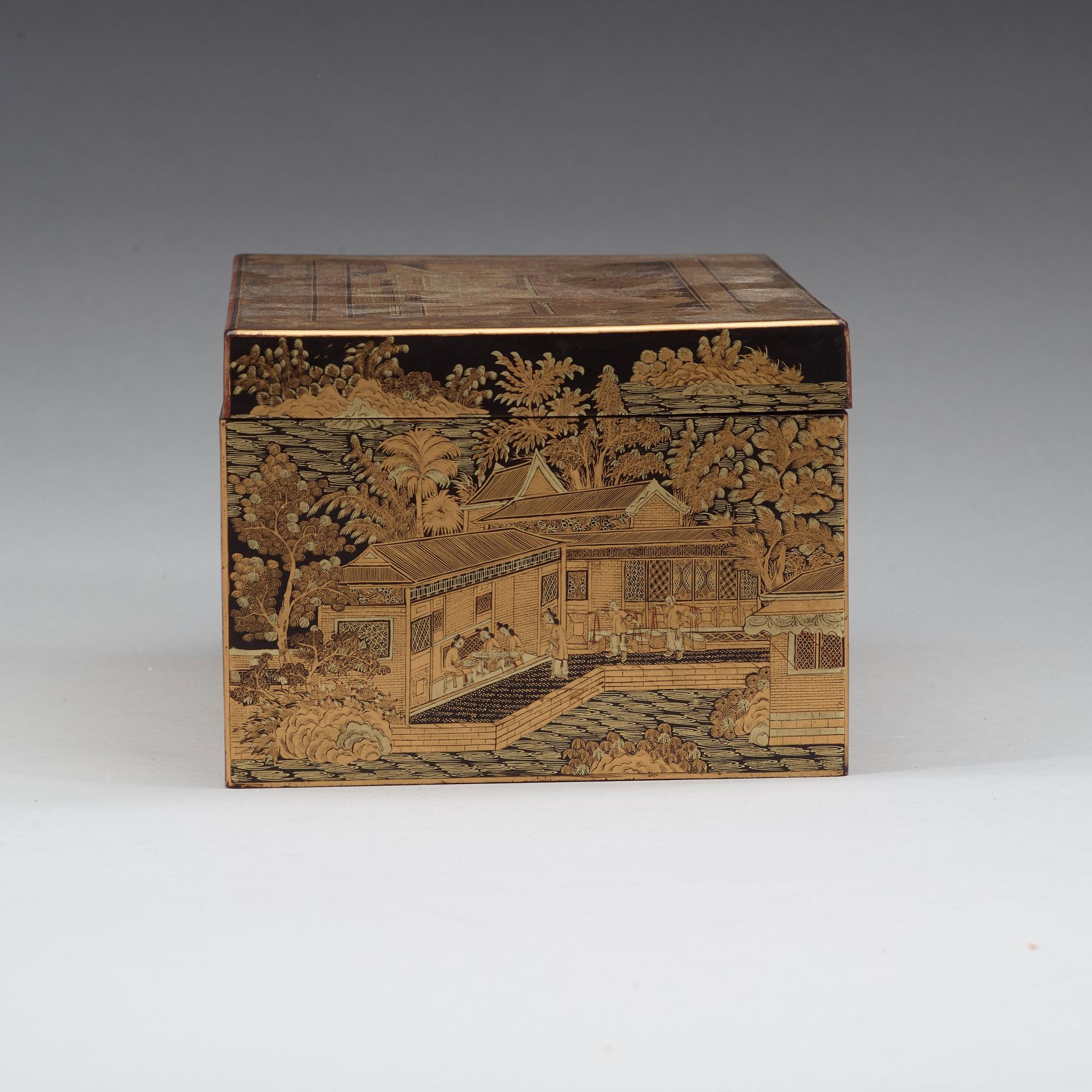 SKRIN, lack. Kanton, Qingdynastin, 1800-tal.